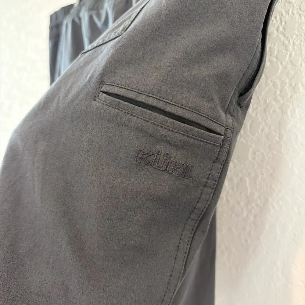 Kuhl Dark Gray Zip Pocket Outdoors Hiking Camping Freeflex Shorts Men’s Size Xxl